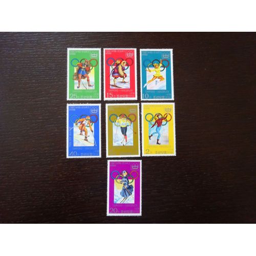 Timbres Corée Du Nord Neufs 1978 Jeux Olympiques Insbruck Sapporo