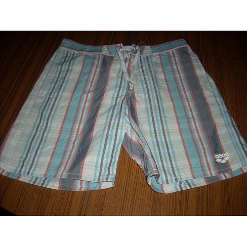 Short Bermuda Neuf Gris À Rayures T M