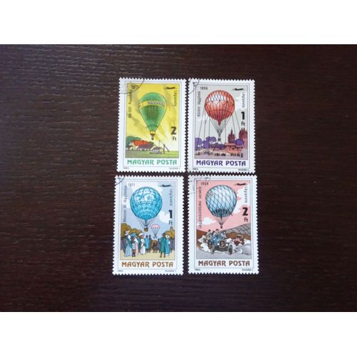 Timbres Hongrie 1983 Ballons Dirigeables