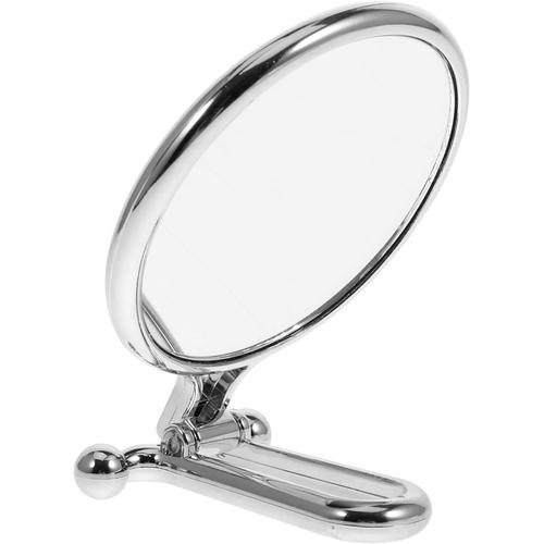 Argent Argent 1 Pc Mini Miroir Pliant Miroir Cosmétique De Voyage Miroir Cosmétique De Miroire Maquilleuse Vanity Mirror Miroir Pliant Rond 