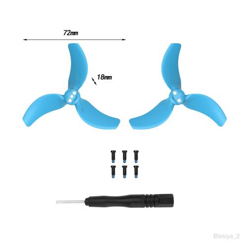 2x Hélices Accessoires De Drone À Grande Vitesse, 'hélice Pour Planeur Bleu