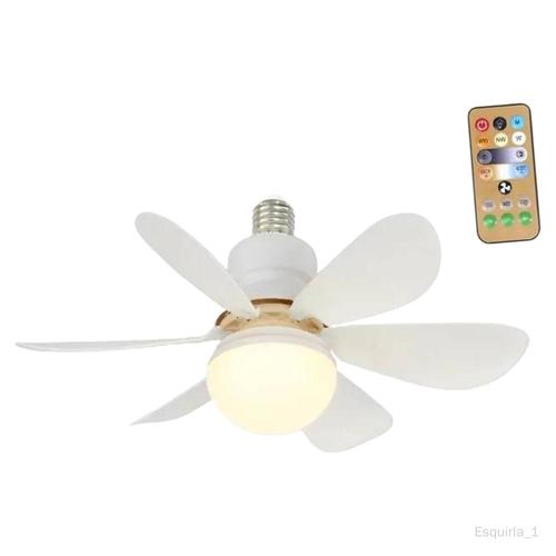 E27 Douille Ventilateur Lumière À Faible Bruit Ampoule Ventilateur Pour Blanc