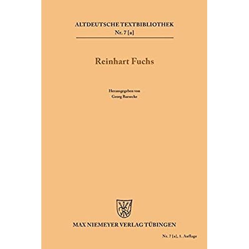 Heinrichs Des Glichezares Reinhart Fuchs