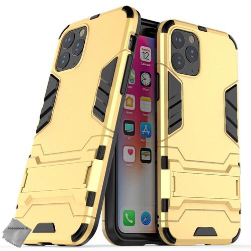 Housse Etui Coque Rigide Anti Choc Pour Apple Iphone 11 Pro + Film Ecran - Or