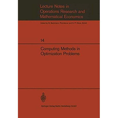 Computing Methods In Optimization Problems