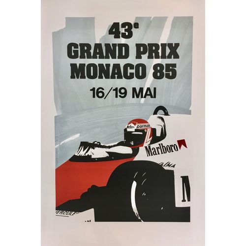 Affiche 43 Ème Grand Prix Automobile Monaco 1985