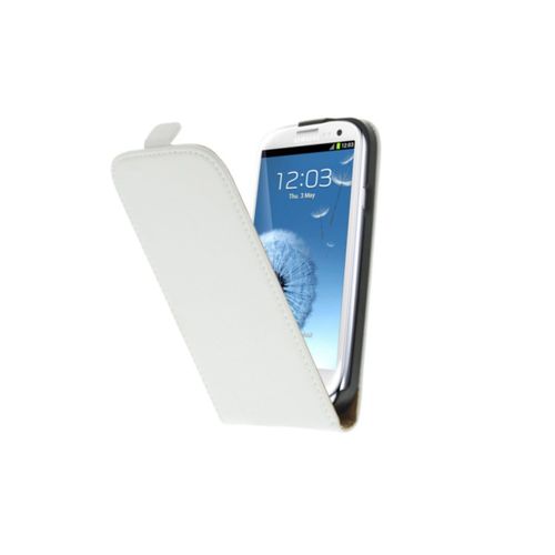 Etui Folio A Rabat Samsung Galaxy S3 Blanc Eco-Cuir (Pu)