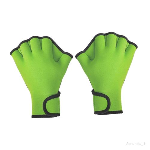 Gants Palmés De Natation, Gants De Plongée Pour L'entraînement À La Pagaie, L Vert