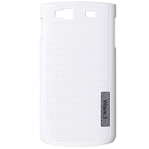 Coque Samsung Wave 3 S8600 Microperforée Blanc Silicone Rigide (Tpu)