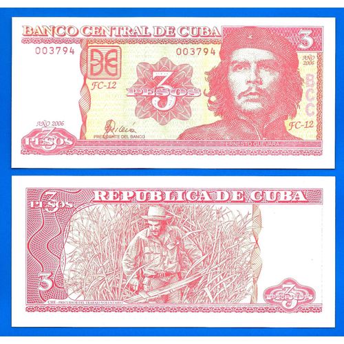 Cuba 3 Pesos 2006 Neuf Che Guevara Billet Amerique Centrale Caraibe Kuba Peso