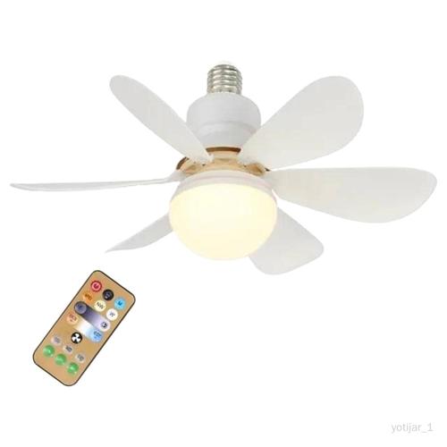 E27 Douille Ventilateur Lumière 30w Ampoule Ventilateur Pour Salon Salle Blanc