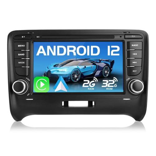 Awesafe Autoradio Android 12 Pour Audi Tt Mk2 8j(2006-2012)[2go+32go] Avec 7'' Carplay San Fil/Android Auto Gps Wifi Bt Usb Fm Rds
