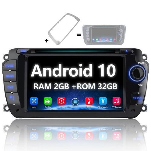 Awesafe Autoradio Android 10 Pour Seat Ibiza 6j (2009-2013)Radio Dvd Cd 7" Hd Écran Tactile Gps Bluetooth Mirrorlink Swc Fm Rds