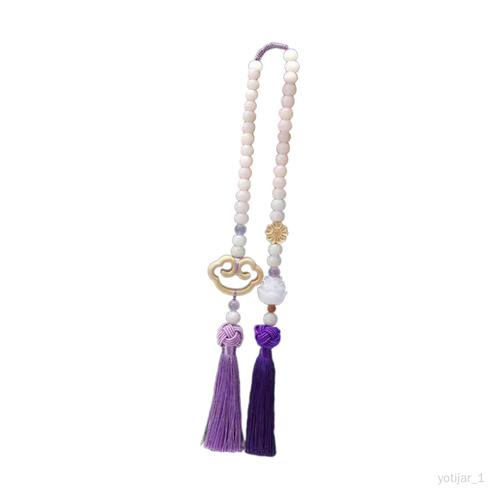 Generic Rétroviseur Pendentif Ornement Suspendu Accessoires Bois Feng Shui Violet