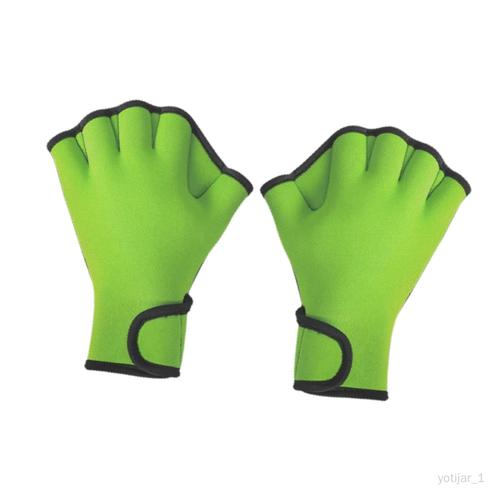 Gants Palmés De Natation, Gants De Plongée Pour L'entraînement À La Pagaie, M Vert