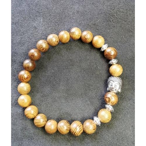 Bracelet En Perles De Bois Bouddha