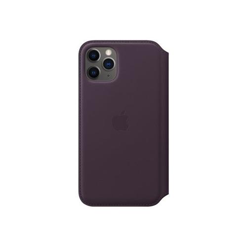 Apple Folio - Étui À Rabat Pour Téléphone Portable - Cuir - Aubergine - Pour Iphone 11 Pro