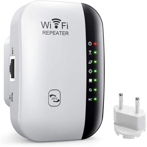 Portée Wi-FI/Amplificateur Signal Wi-FI/Répéteur WiFi 2.4GHz 300Mbps Hotspot/Broadband/Wi-FI Extender, Compatible avec Les Appareils