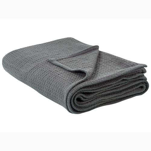 Couvre-Lits Ragala Coton 200 X 220 Cm Gris Foncé