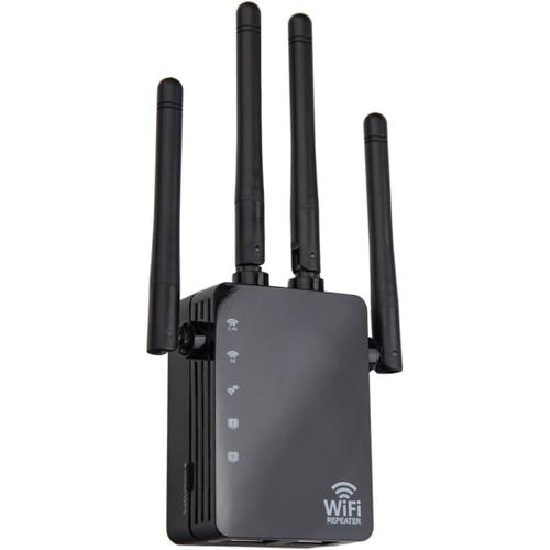 noir noir 1200 Répéteur WiFi sans Fil Extension De Routeur Répéteurs De WiFi Répétiteur Extension De WiFi Extérieure Extension Internet