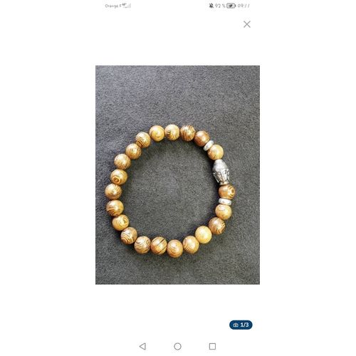 Bracelet En Perles De Bois Bouddha