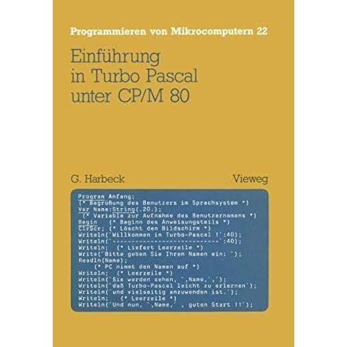 Einführung In Turbo Pascal Unter Cp/M 80