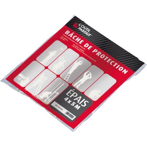 Bâche de protection épaisse type 20 m² 4 x 5 m - l'outil parfait