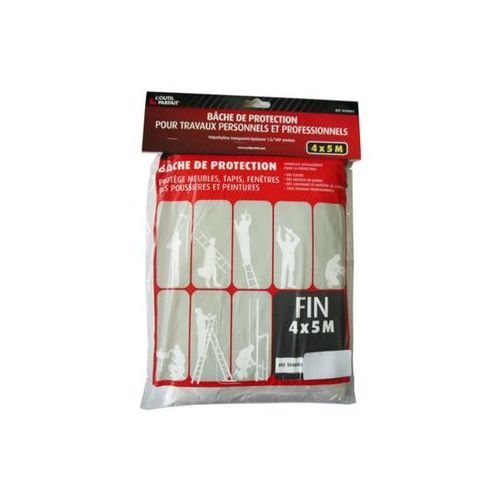 Bâche de protection fine 4 x 5 m - l'outil parfait