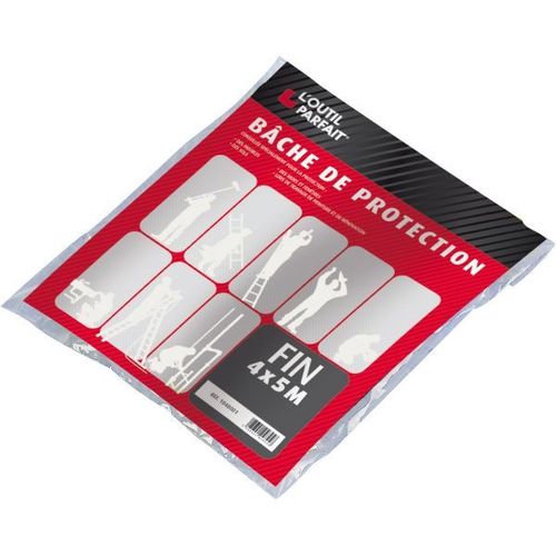 Bâche de protection fine type 20 m² 4 x 5 m - l'outil parfait