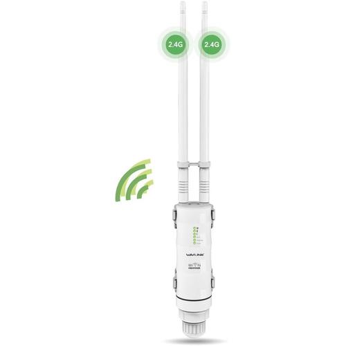 Repeteur WiFi Exterieur Puissant avec Antenne WiFi Longue Portée - Amplificateur N300 2.4G- Outdoor Poe Répéteur WiFi Extérieur-