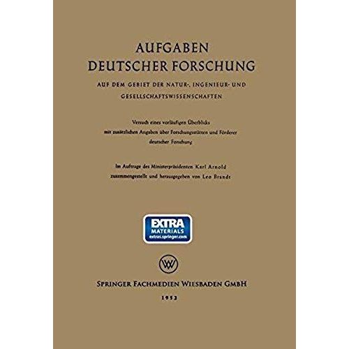 Aufgaben Deutscher Forschung