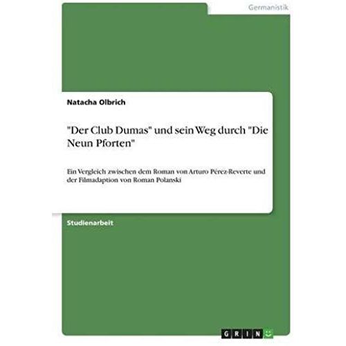 Der Club Dumas" Und Sein Weg Durch "Die Neun Pforten