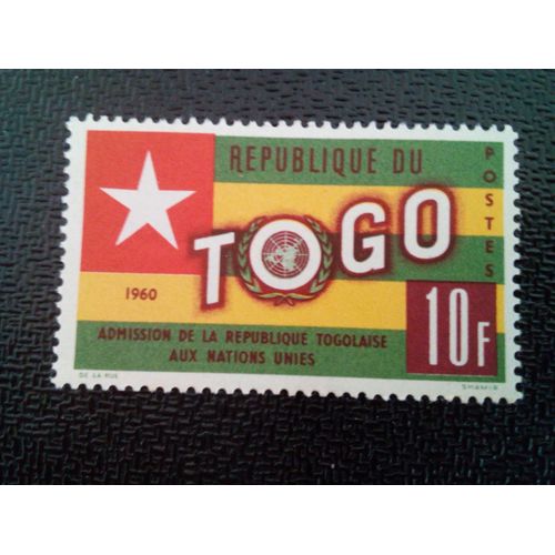Timbre Togo Yt 322 Admission Aux Nations Unies 1961 ( 3912 )