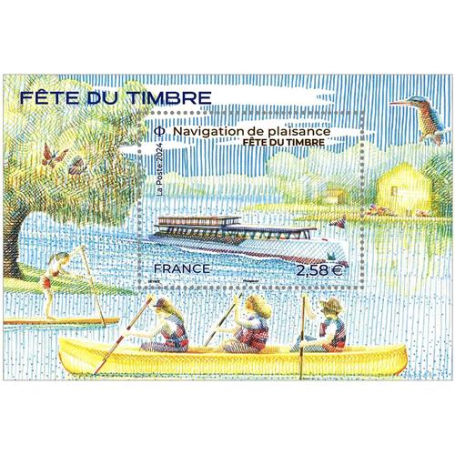 France 2024, Très Beau Mini-Bloc Neuf** Luxe Yvert ? (- Non Encore Répertorié); Fête Du Timbre, Navigation De Plaisance.