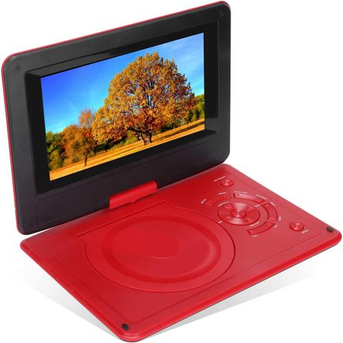 UE-rouge UE-rouge Lecteur DVD Portable, Lecteur DVD à écran HD de 8,5 Pouces, Prise en Charge du Lecteur DVD Mobile à Rotation de 270 Degrés,