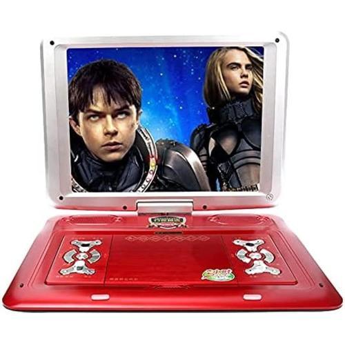 Rouge Rouge Lecteur DVD Portable 8J HD DVD Mobile 22 Pouces Lecteur DVD Domestique Portable EVD TV Lecteur vidéo de théatre pour Enfants,