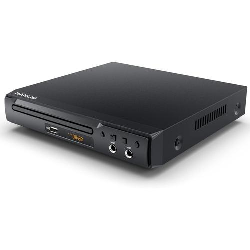 Noir Noir Mini lecteur DVD Scart - Lecteur CD compact HDMI pour TV - Lecteur DVD HD DVD/CD/VCD USB - 2 interfaces micro - Cable HDMI/AV -