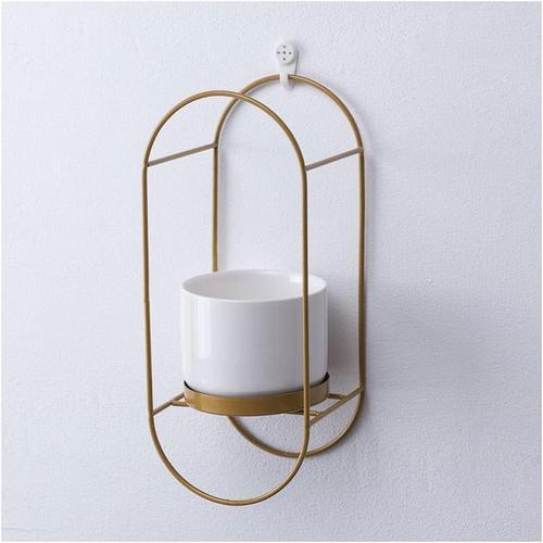 Gold Gold Jardiniere Suspendue Planteur De Suspension Intérieure Flottante, Cintre De Plante Métallique Simple Jardinière Moderne,