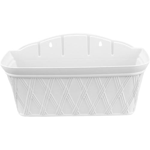 Blanc Blanc 1 Pc Panier Mural Bassine Plastique Jardiniere Plastique Jardinière Suspendue Porte-Plante Suspendu D'intérieur Panier De