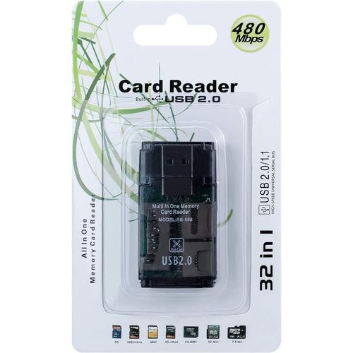 Noir Noir Lecteur de Cartes pour PC Lenovo USB SD TF M2 MS 4 en 1 Adaptateur Universel (Noir)