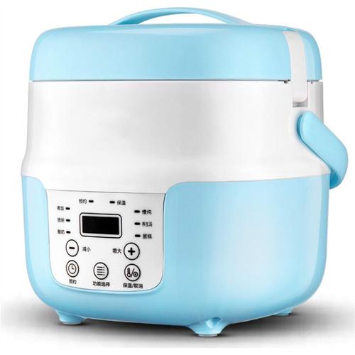 Mini 2L Cuiseur à Riz électrique Yaourtière à Gateau Cuiseur à Vapeur Portable avec Fonction Keep-Warm Pot Antiadhésif Convient pour