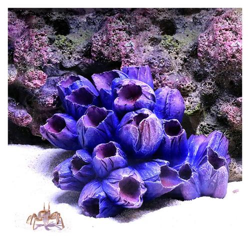 1 pièce d'ornements de corail en polyrésine, décor de corail d'aquarium pour décoration d'aquarium 3 7/10 ""x 2 9/10"" x 1 9/10 ""(violet)