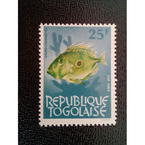 Timbre Togo Yt 401 John Dory (Zeus Faber) 1964 ( 3912 )