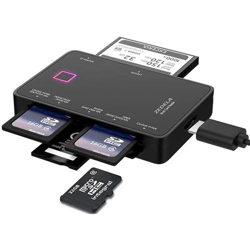 7 en 1 Lecteur de Carte USB 3.0 Compatible avec Une Grande majorités des Cartes mémoires Supporte SD, SDHC, SDXC, MS, Micro SD,