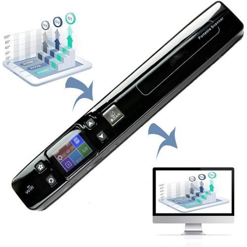 b b Scanner photo, scanner d'image portable, 300/600/1050 DPI, scanner mobile photo couleur, numérisation sans angles morts, écran LCD