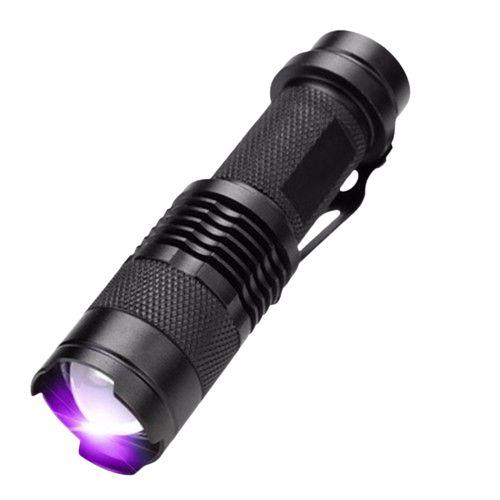 Lampe de Poche UV LED 395nm - Étanche, Focale Réglable