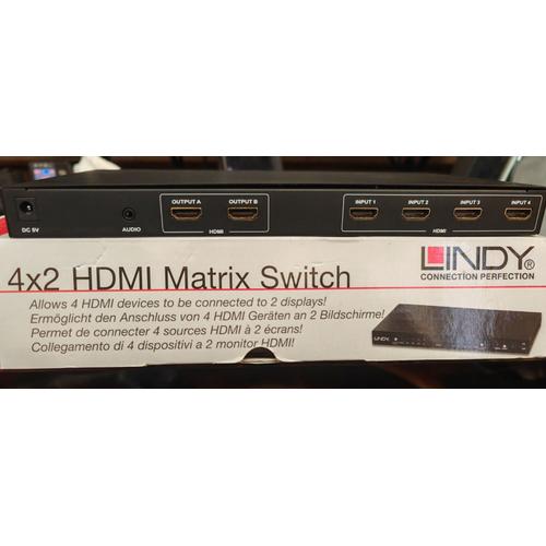 Lindy Switch Matrix HDMI 4x2 FullHD 1080p 3D