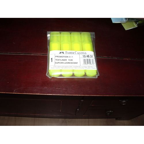 Pochette De 4 Surligneurs Jaunes Faber-Castell