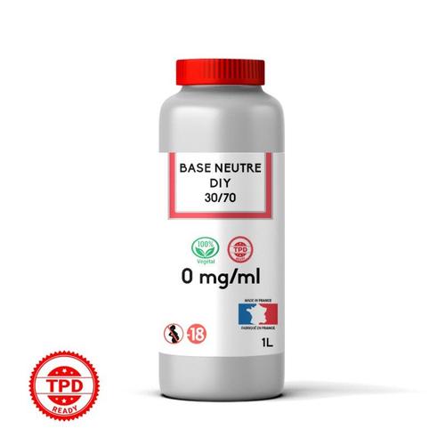 30/70 Base Neutre 1L 0 mg pour DIY 30% PG / 70% VG pour Mélange E-Liquide