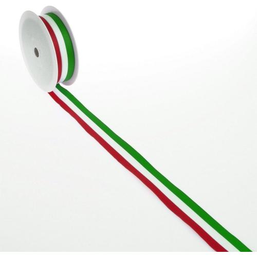 Green/White/Red Green/White/Red Deko und Band 'National Bande Italie + NRW de Ruban ¿ Vert, Blanc, Rouge ¿ 15 Mm X 25 M ¿ 2436 15 I